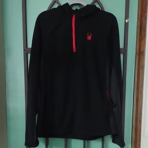 Spyder Speed Pullover 1/4 Zip With Hood And Pockets, XL